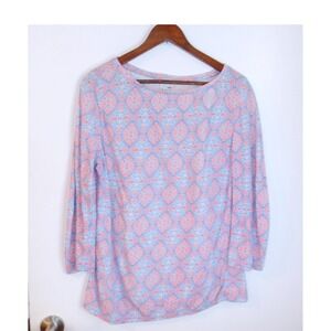 Talbots Print T-Shirt Casual Short Sleeve Top Everyday Wear‎ Size M / #5280